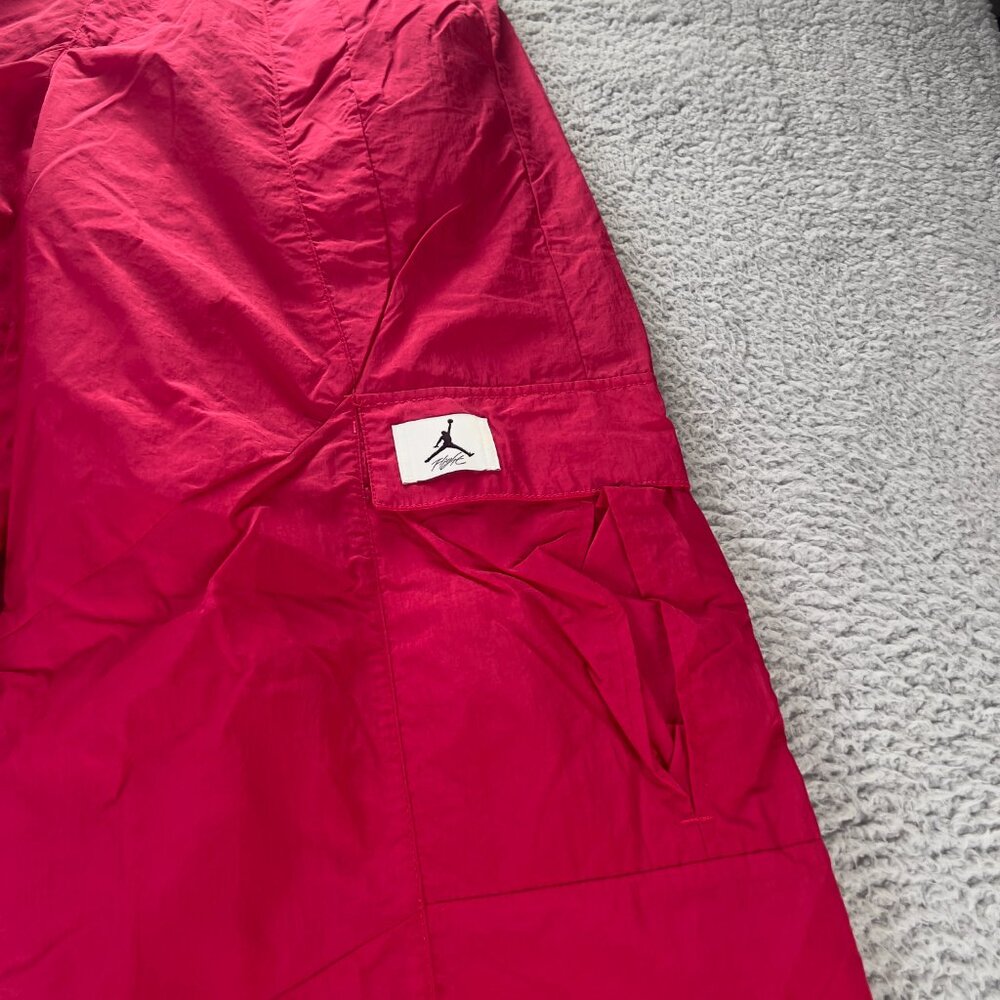 Nike Air Jordan Cargo Pants Womens XS Pink Red Wide Leg Windbreaker Nylon Y2K - Picture 6 of 11